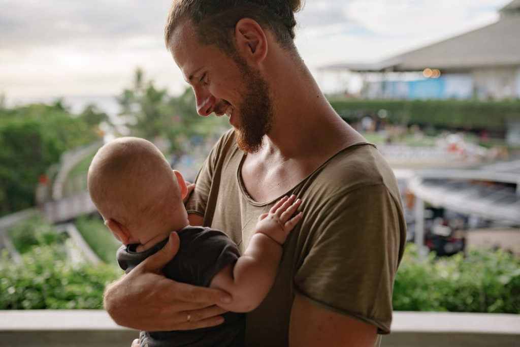 A man spending quality time with his son