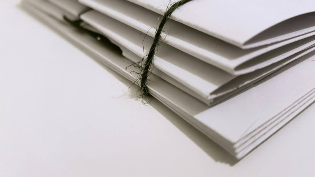 Document folders tied together
