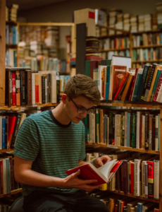 A man reading a book