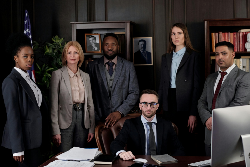 Personal injury attorneys in an office