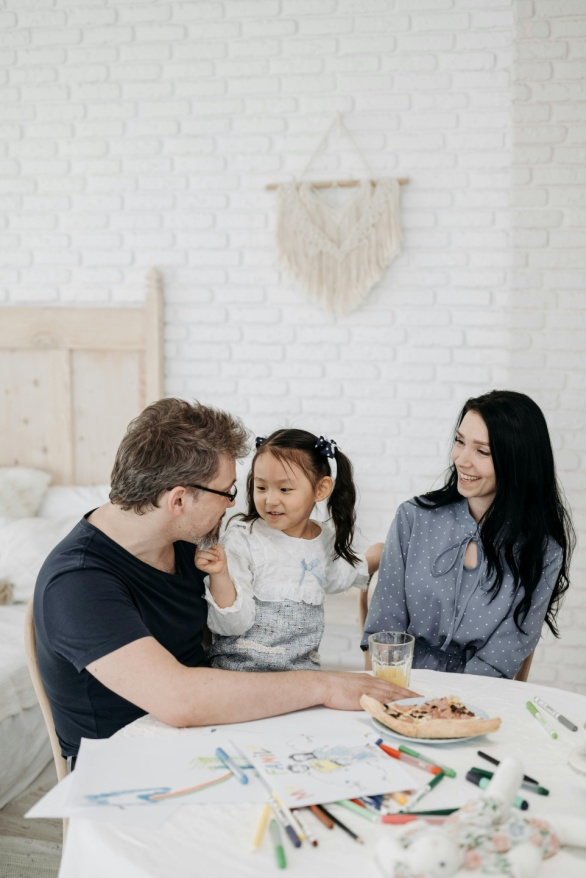 Parents with their child