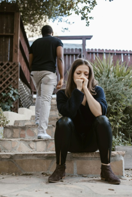 A couple on the verge of divorce
