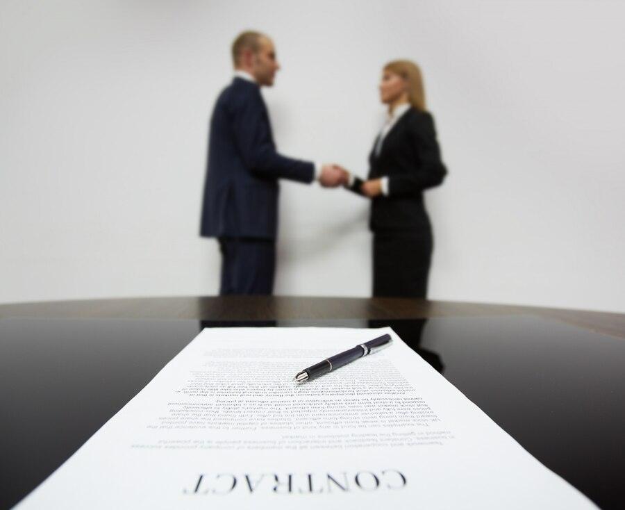 Two people shaking hands
