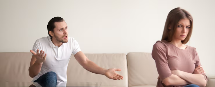 A couple arguing
