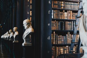 Books in a library