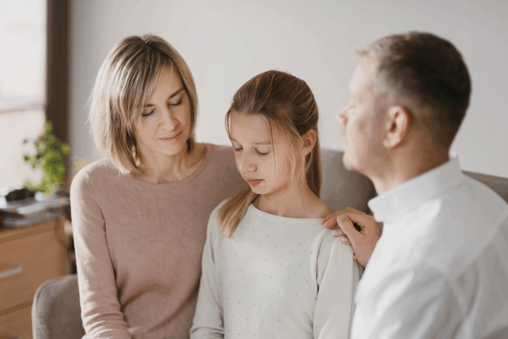 Parents with a daughter representing a child custody case in San Antonio