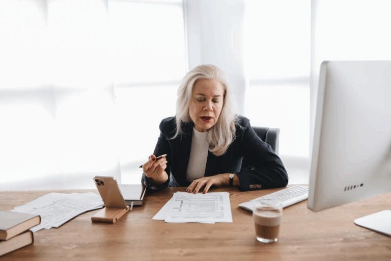 A seasoned attorney analyzing files with expertise as a Houston CPS attorney.