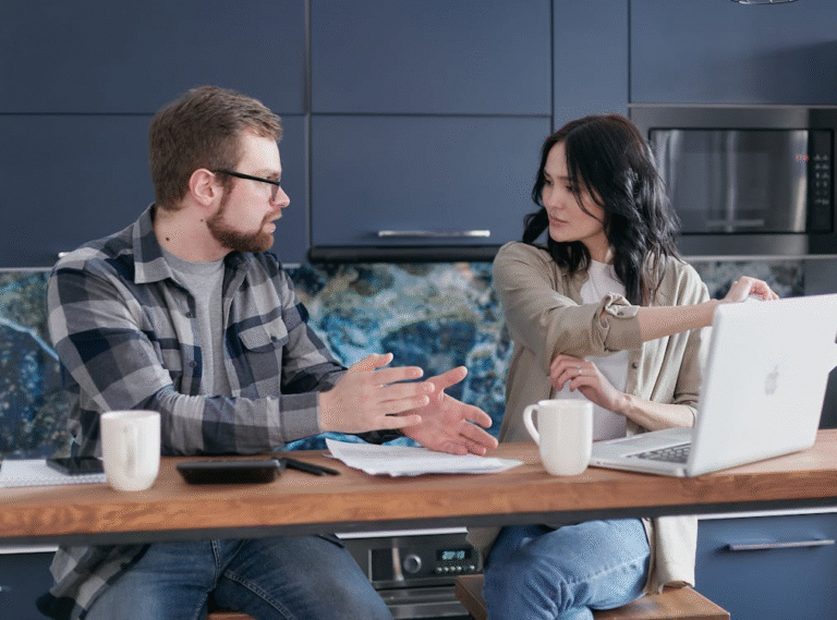 A couple having an argument