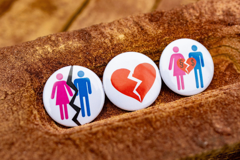 An image showing couple breakup and assest division