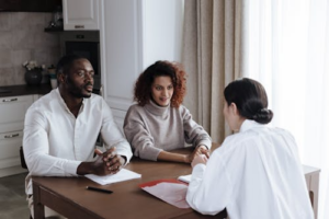 A couple taking a CPS interview