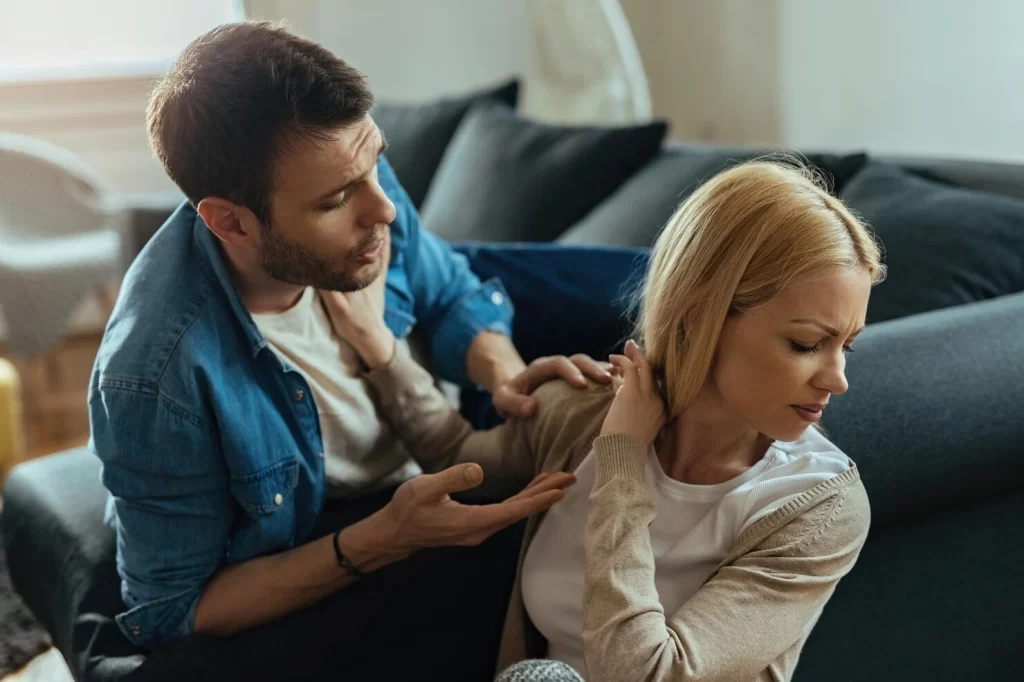 A couple having an argument