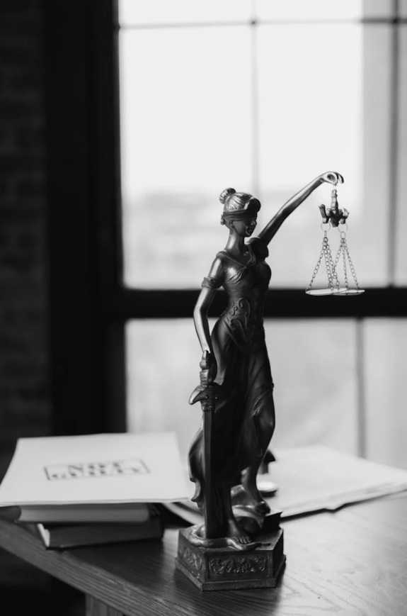 A Lady of Justice figurine