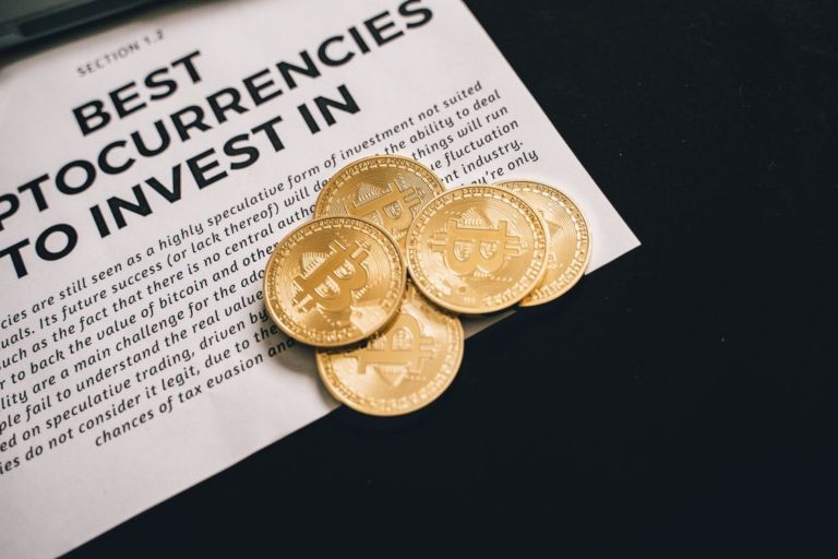 an article on cryptocurrency with gold coins on it