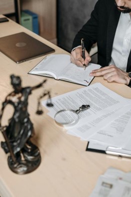 A lawyer working