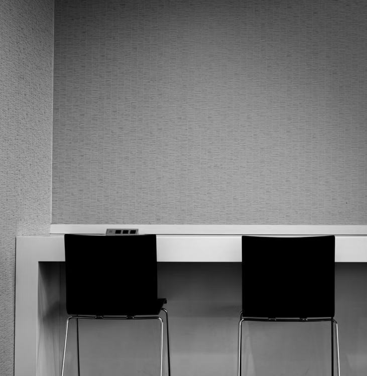 two chairs in an office