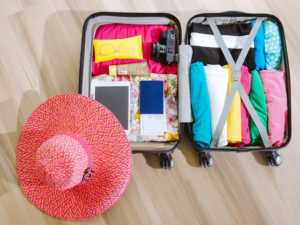 a packed suitcase
